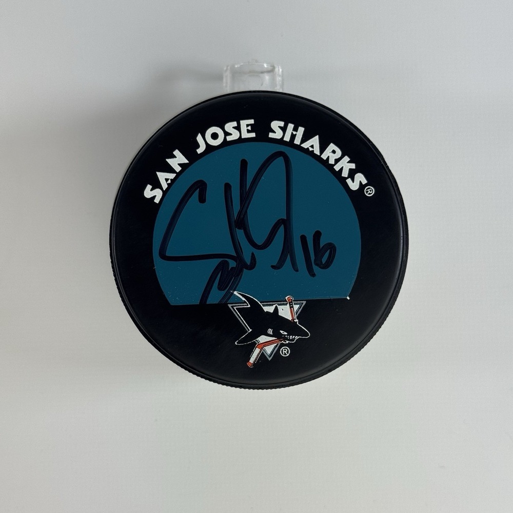 San Jose Sharks Official Hockey Puck Lindsay Canada NHL Autographed #16